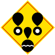 「注意喚起」顔 注意喚起やハプニングを伝える顔シンボルイラスト