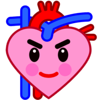 元気な心臓クンキャラクターイラスト