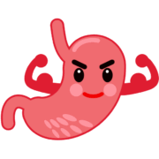 元気でかわいい胃クンのキャラクターイラスト