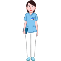 病棟の女性看護師のイラスト