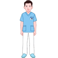 病棟担当の優しそうな男性看護師のイラスト