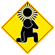 熱中症危険サイン 【熱中症注意喚起】危険な暑さ・体調不良を示すピクトグラム素材