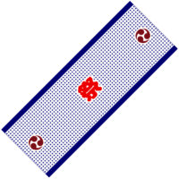 お祭りの気合の象徴である祭り手拭いのイラスト