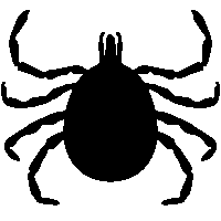 感染症を媒介するマダニの「注意喚起サイン」のイラスト・図は黒ベタ