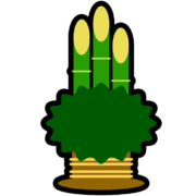 門松アイコン 年神様のためにお正月の玄関を飾る門松のアイコンイラスト