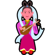 弁財天アイコン 正月に福を呼ぶ!琵琶を奏でる弁財天様のアイコンイラスト