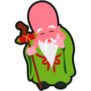 福禄寿アイコン 長寿と幸福を呼ぶ縁起の良い福禄寿(ふくろくじゅ)のアイコンイラスト素材