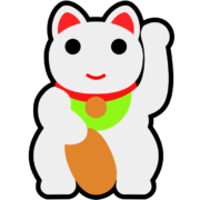 正月の飾り・店内POPに！かわいい招き猫アイコン素材