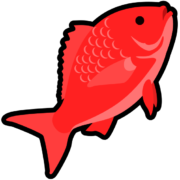 [無料DL] お正月の神様にお供えする赤い鯛のアイコンイラスト