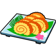 伊達巻アイコン 日本の正月料理(おせち料理)に欠かせない「伊達巻(だてまき)」のアイコン