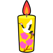 絵蝋燭アイコン 正月に彩を添える華やかな絵蝋燭のアイコン