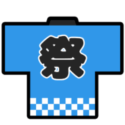 清々しい青色のお祭り法被のアイコン