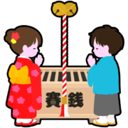 初詣の子どもアイコン 【初詣・神社参拝】晴着の子供たちが可愛い!お正月・七五三に使える無料アイコンイラスト