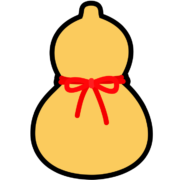 瓢箪アイコン 新年の無病息災を願う縁起物、「六瓢(むびょう)」のひょうたんのアイコン