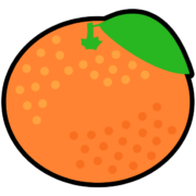 ミカンアイコン 正月の果物では人気ナンバーワンであるミカンのアイコン