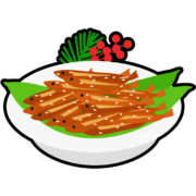 おせち料理の素材である田作り（ゴマメ）のアイコン
