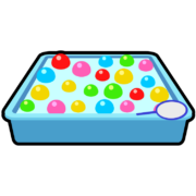 縁日の屋台のスーパーボールすくいのアイコン