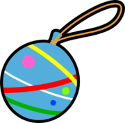 夏祭りの定番、青いのヨーヨー（水風船）のアイコン