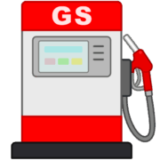 ガソリンスタンドの給油機のイラスト