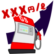 ガソリンの価格が高騰し続けているイラスト