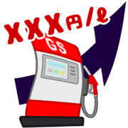 ガソリンの価格が高騰し続けているイラスト