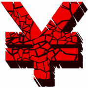 崩壊しているイメージの円のイラスト