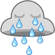 梅雨｜雲の涙の雨のイラスト
