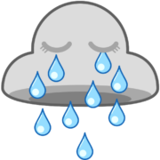 梅雨｜雲の涙の雨のイラスト