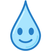 雨粒のキャラクターイラスト