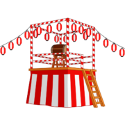 お祭りの櫓 太鼓が据えられているお祭りの櫓のイラスト