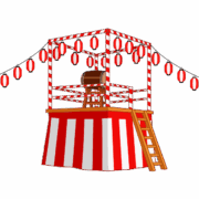 お祭りの櫓 太鼓が据えられているお祭りの櫓のイラスト