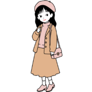 秋服少女 可愛い秋服少女のシンプル(フラット)なイラスト