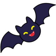 ハロウィンのかわいいコウモリのイラスト