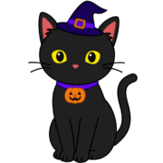 可愛い黒猫 ハロウィンの可愛い黒猫のイラスト
