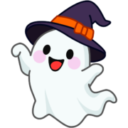 ハロウィンの可愛いお化けのイラスト