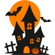 お化け屋敷 ハロウィンのお化け屋敷のイラスト