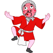 ひょっとこ踊り 日向ひょっとこ夏祭りのひょっとこ踊りのイラスト