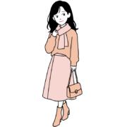 女性の秋ファッション 女性の秋ファッションのシンプル(フラット)なイラスト